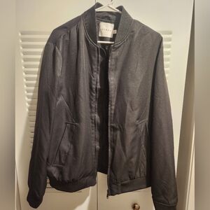 Topman Black Zip-up Bomber Jacket, Men’s Size M